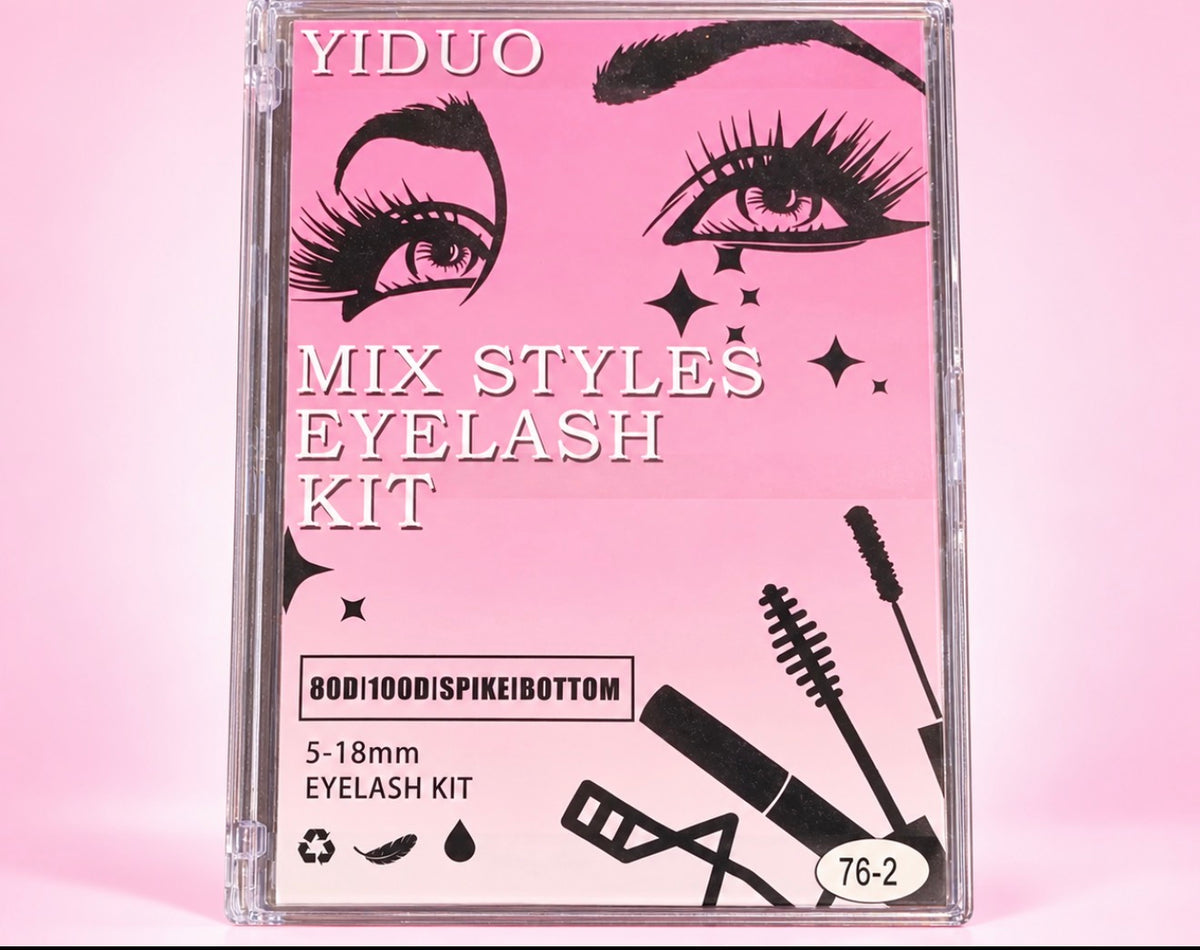 Spiky manga eyelash mix style extension kit 5–20 MM and 5–18 MM Spike