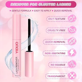 Eyelash remover for individual and cluster lashes