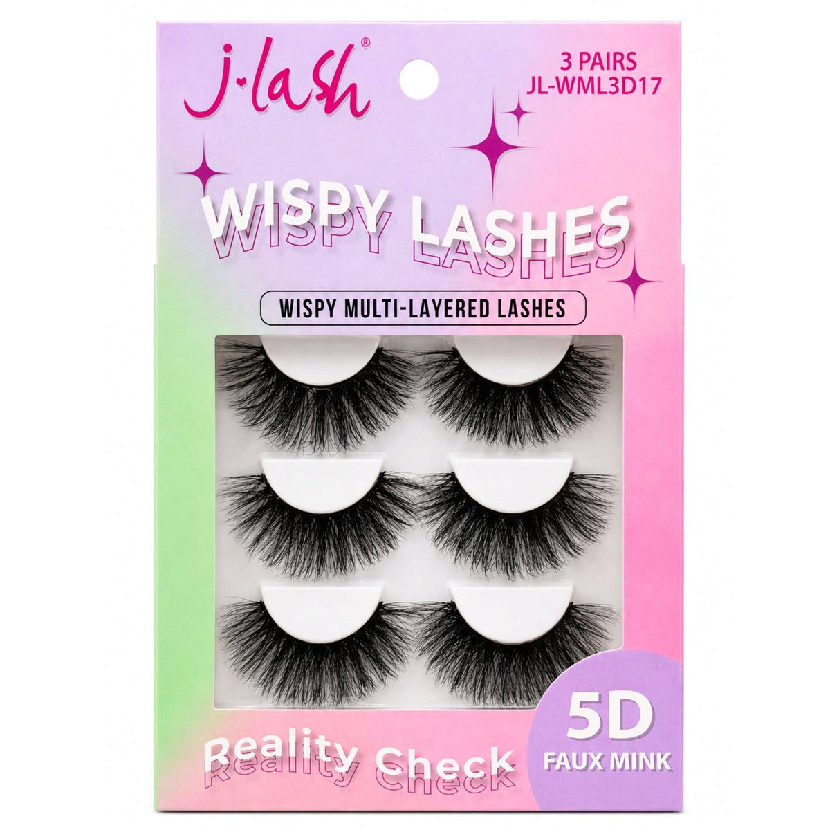 5D Faux Mink Reality Check Wispy Drama Lashes 3 Pack
