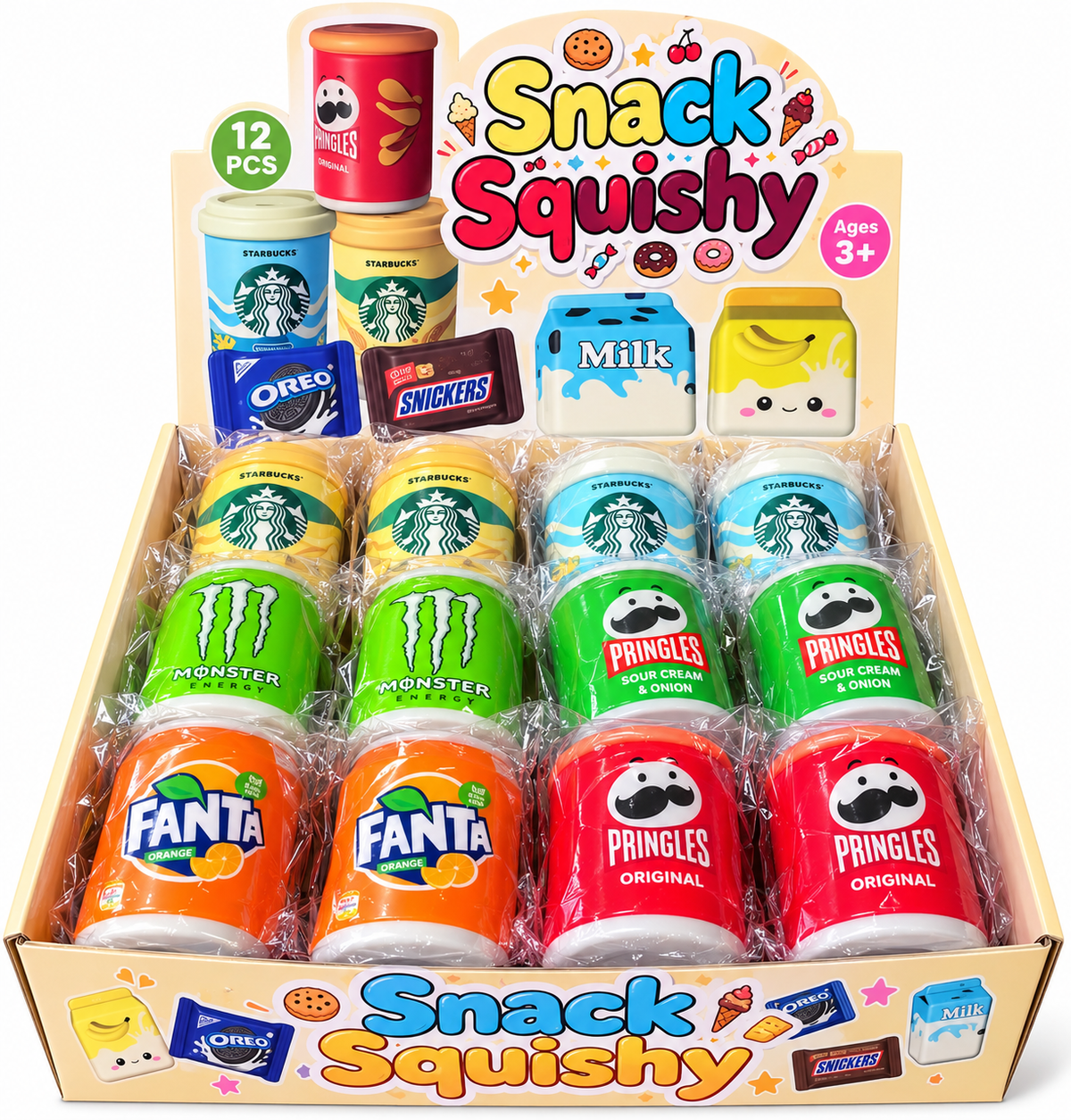 Squish snacks novelty