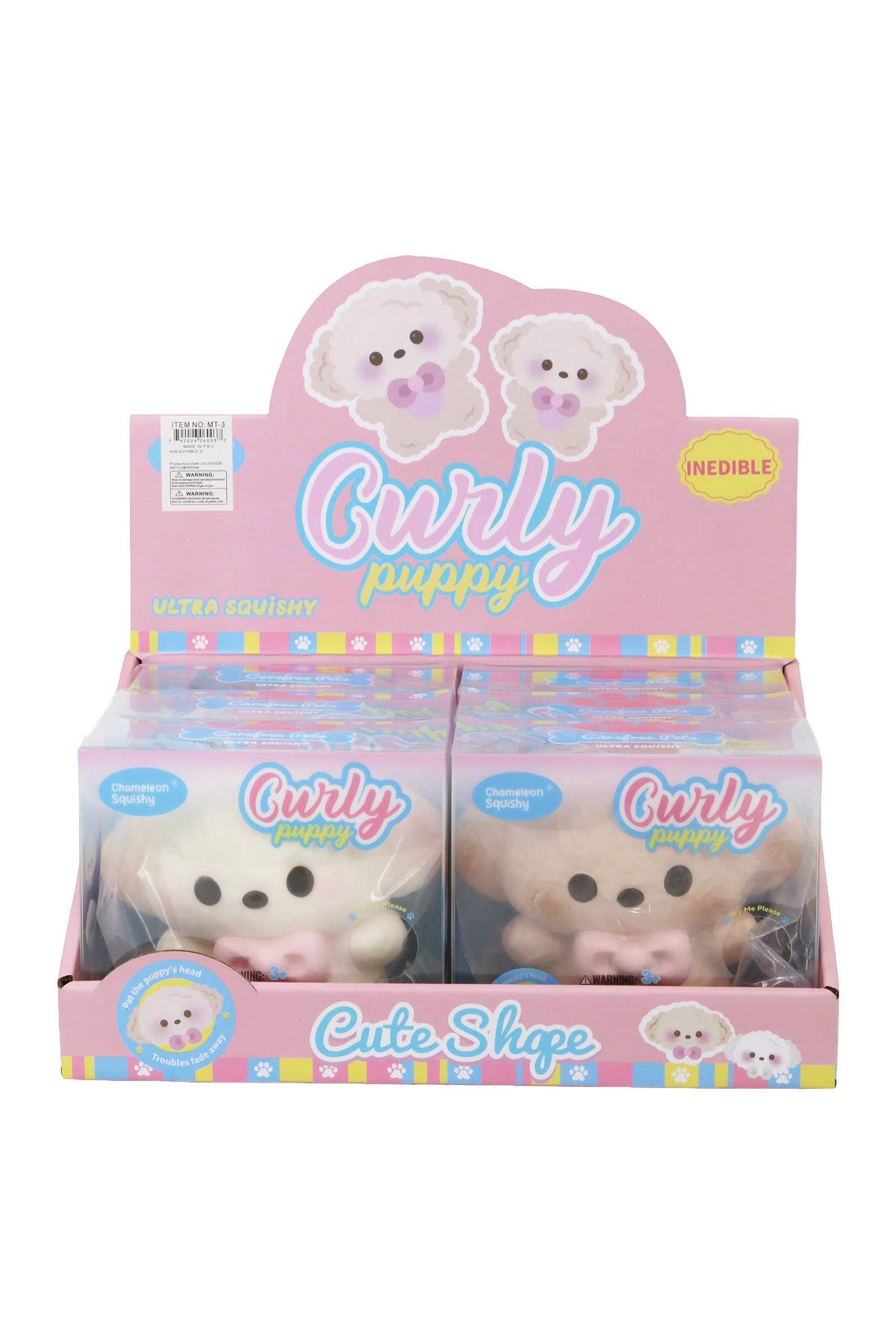 Poodle Curly Dog Super Soft Slow Rising PU Foam Squishy: ASSORTED / ONE SIZE
