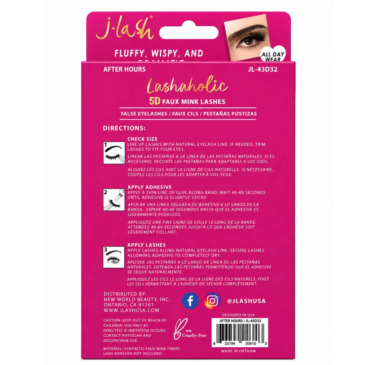 5D Faux Mink Lashaholic After Hours Lashes 4 Pack