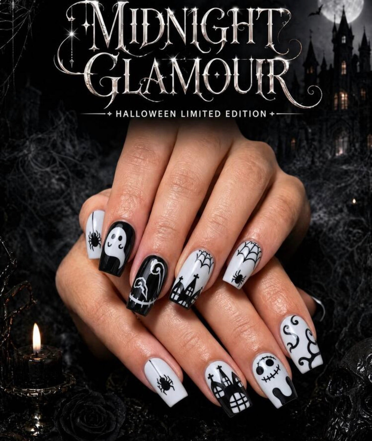 🌙 MIDNIGHT GLAMOUR COLLECTION 🌙

🎃 Halloween Limited Edition Press-On Nails