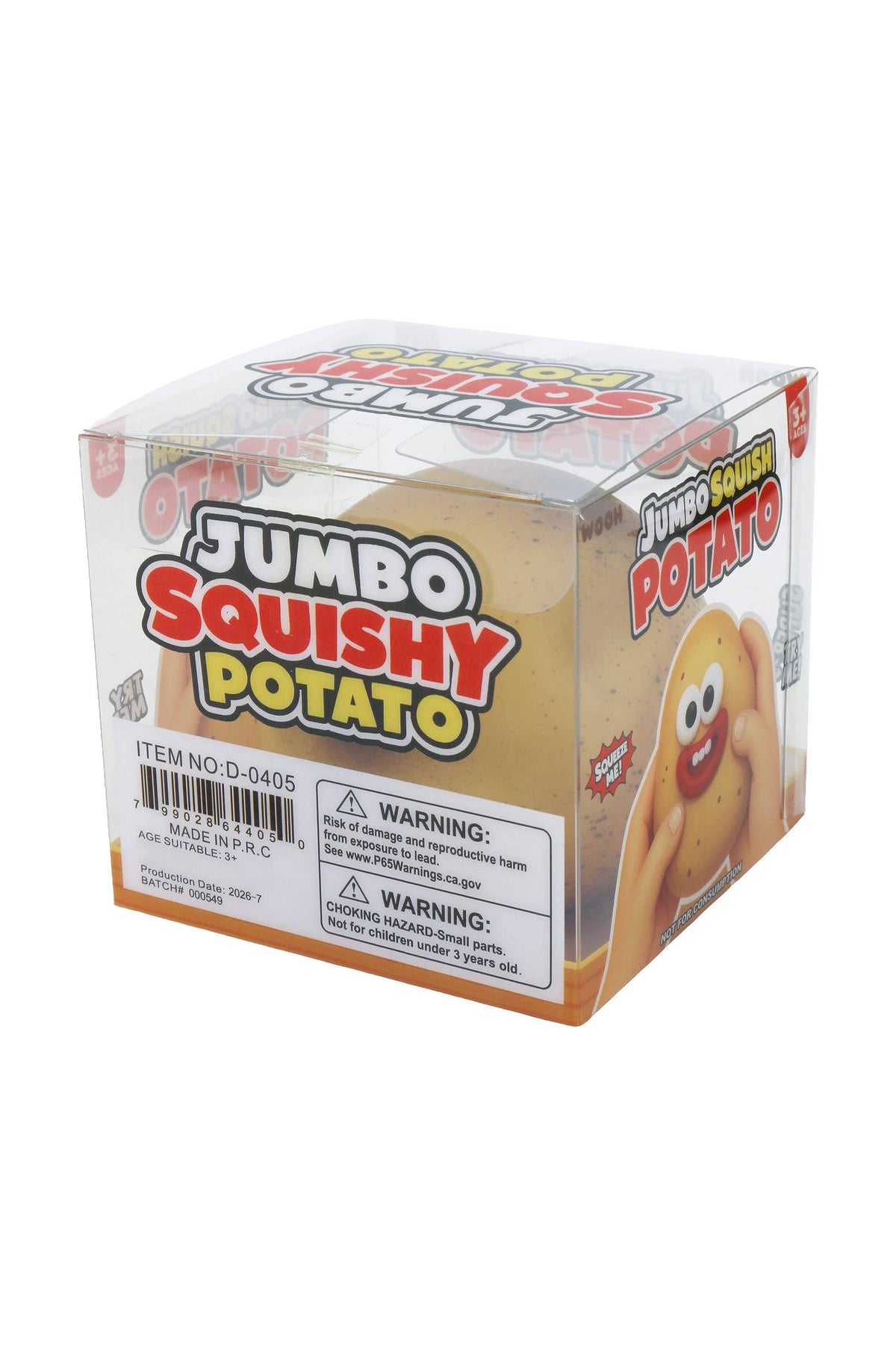 BIG Goofy Smile Potato Bun Fluffy Slime Filled Squishy: ASSORTED / ONE SIZE