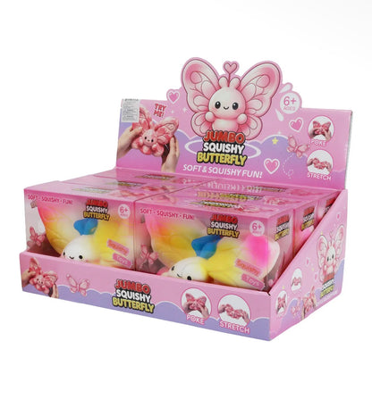 Jumbo 7 inch butterfly fluffy slime filled squishy
