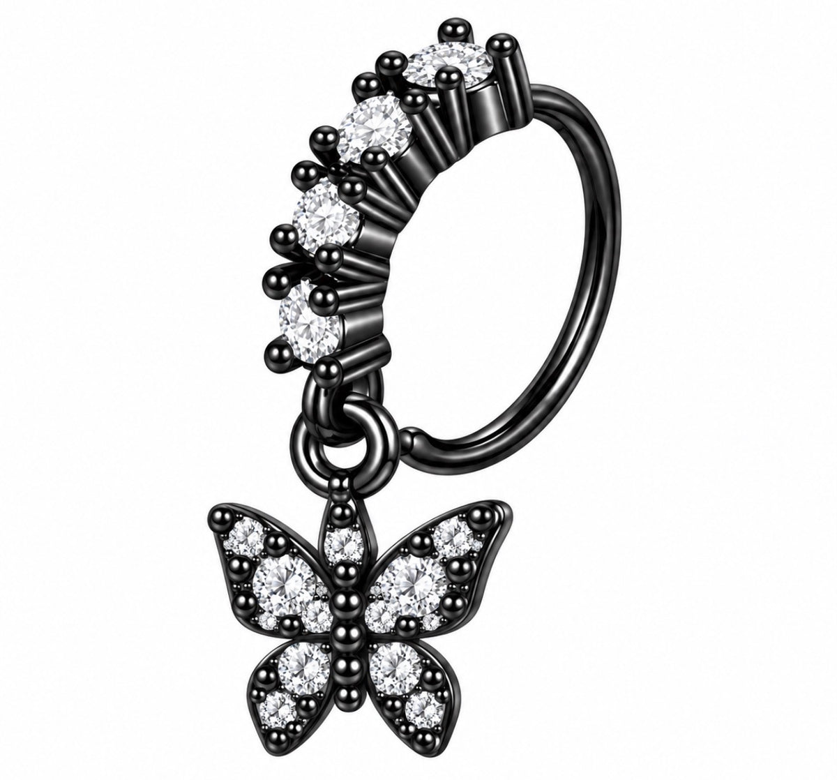 Dark fairy collection : nose hoop edition