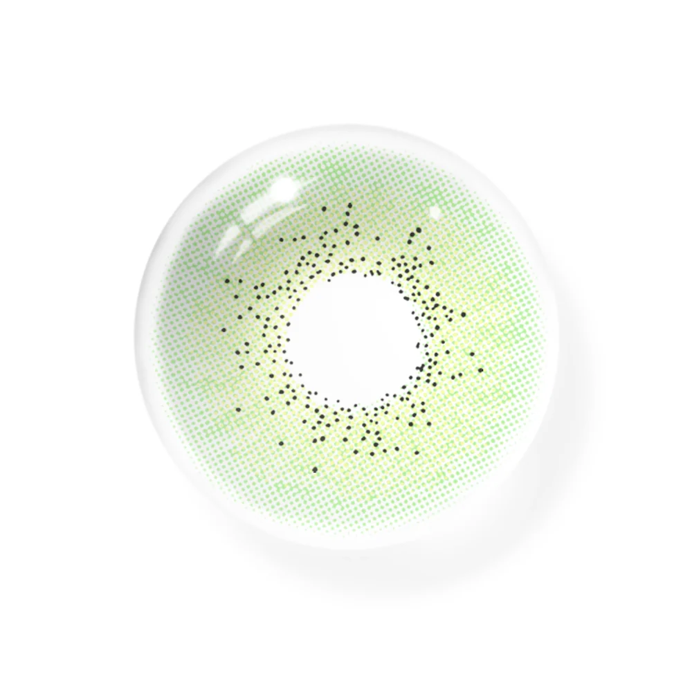 Green OC – O2 non-prescription color, contact lens and Case ￼