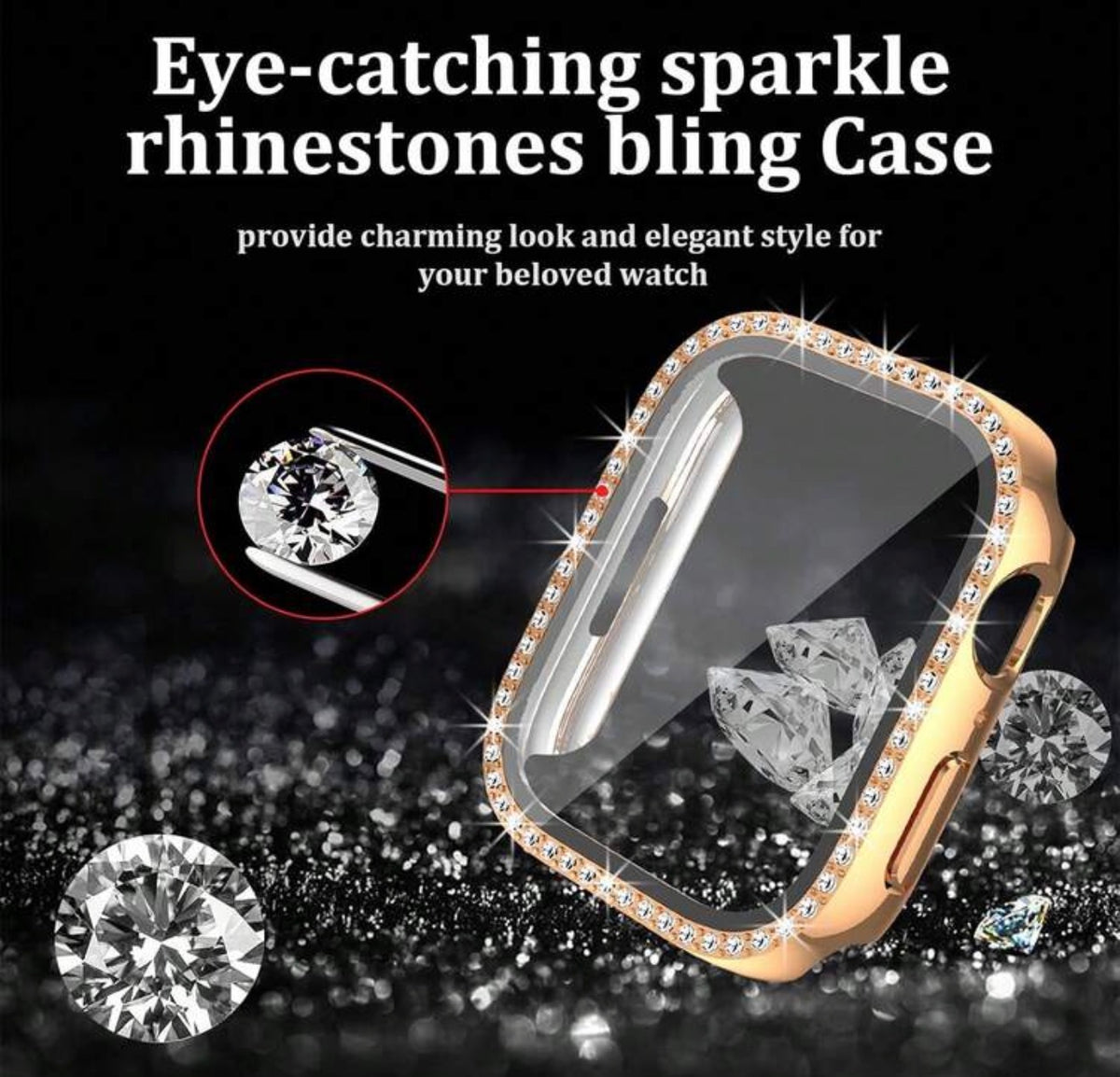 Diamond stud, Case series 10 46 MM Apple Watch screen protector ￼