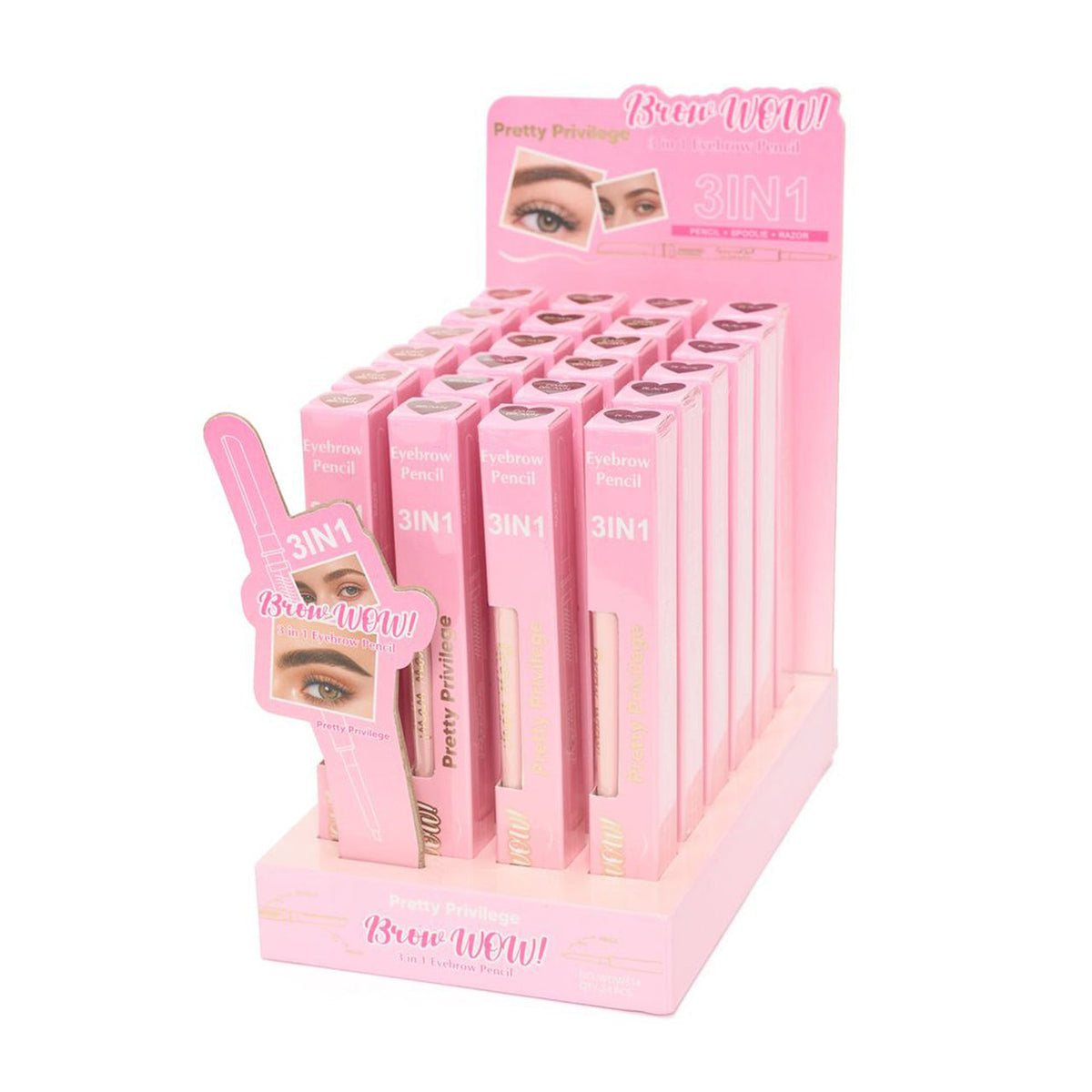 Brow wow! 3and 1eyebrow pencil, pencil plus bully plus razor pretty privilege ￼