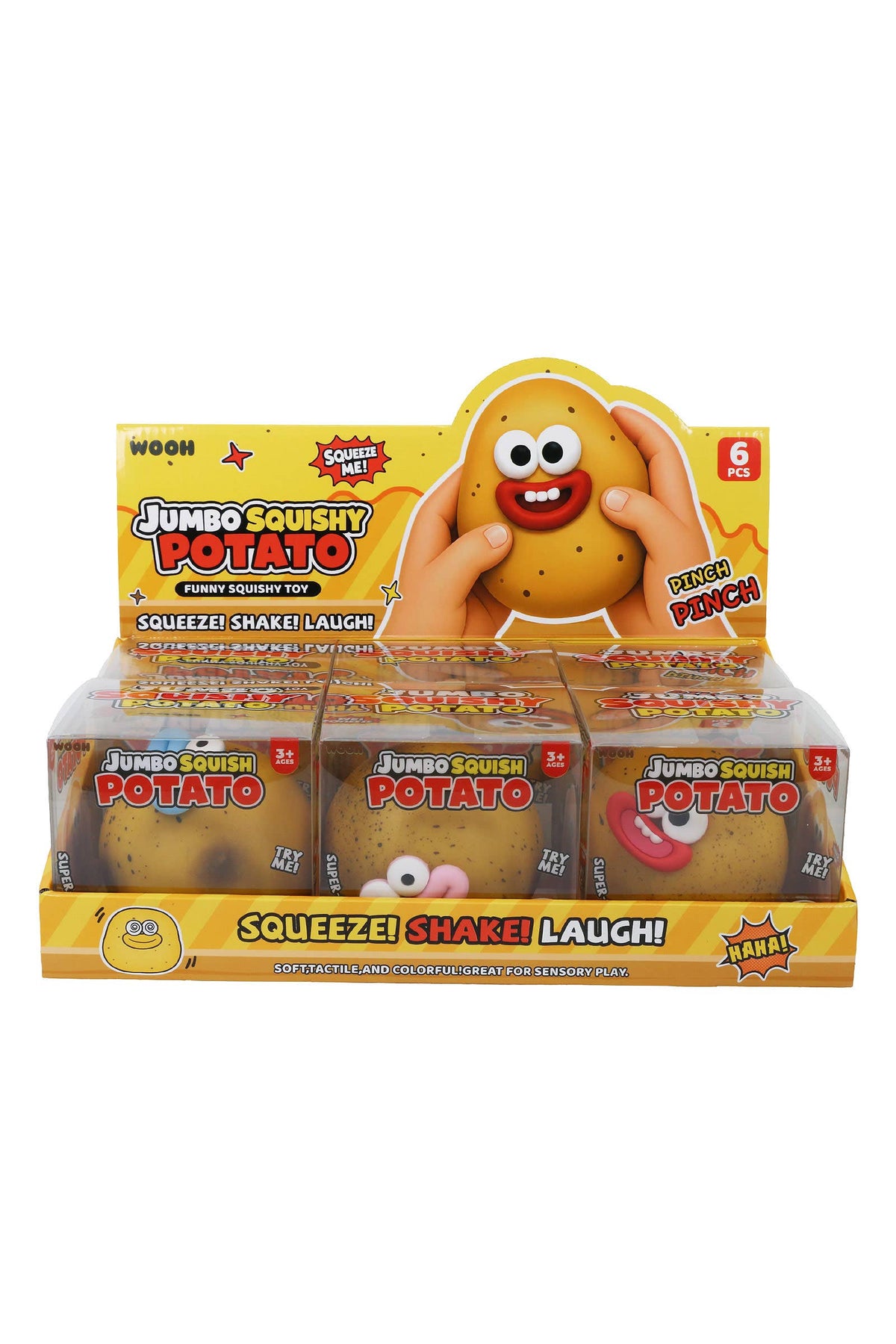 BIG Goofy Smile Potato Bun Fluffy Slime Filled Squishy: ASSORTED / ONE SIZE