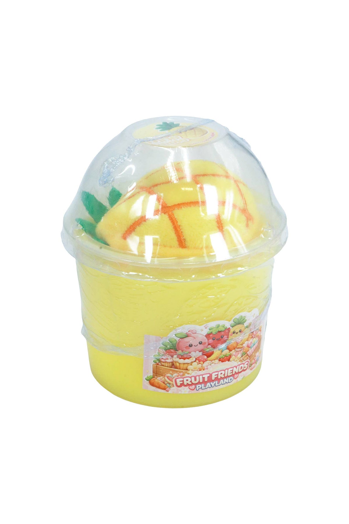 Fruit 2-in-1 Gel Slime and Fuzzy Plush Toy Cup - 9 Count: ASSORTED / ONE SIZE