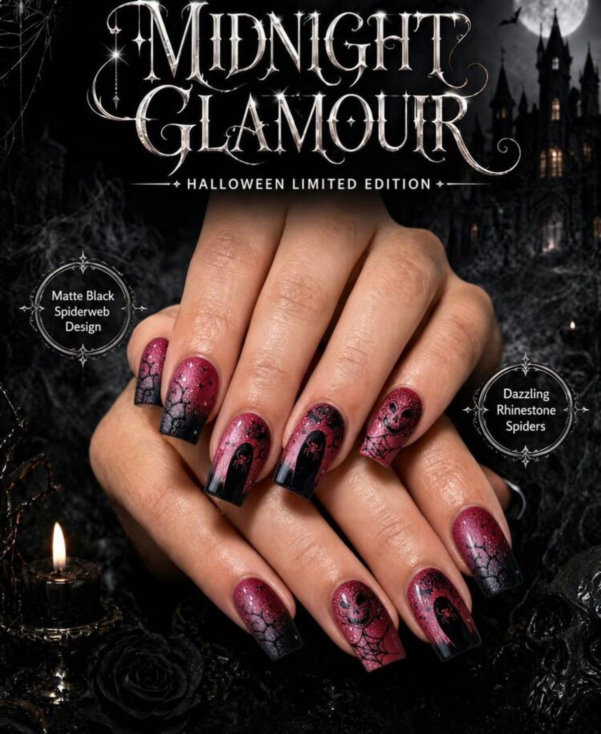 🌙 MIDNIGHT GLAMOUR COLLECTION 🌙

🎃 Halloween Limited Edition Press-On Nails