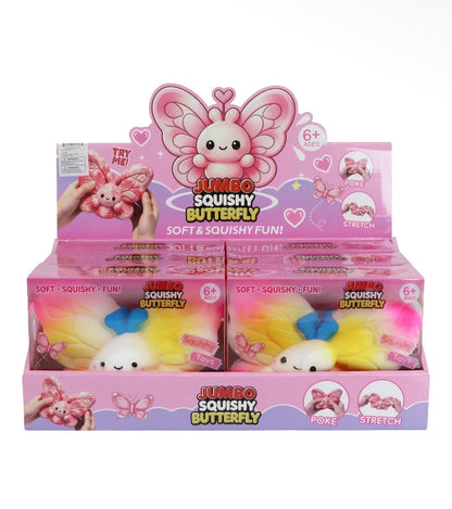 Jumbo 7 inch butterfly fluffy slime filled squishy