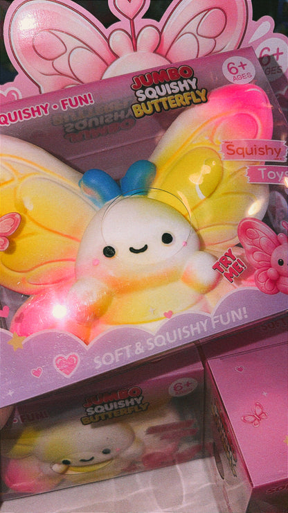 Jumbo 7 inch butterfly fluffy slime filled squishy