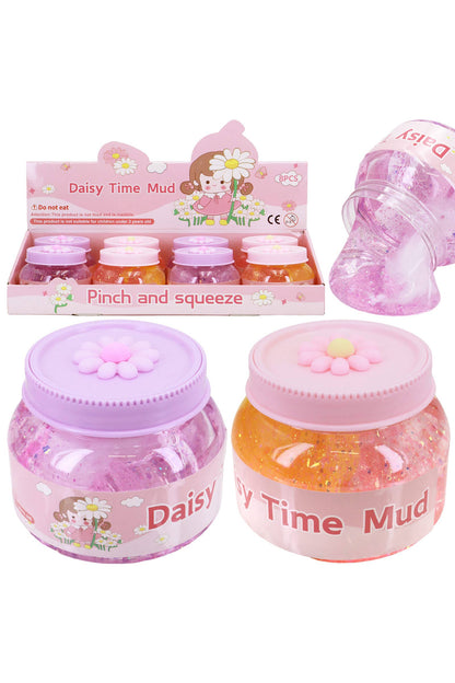 Daisy Flower Glittery Slime Jar -ASSORTED / ONE SIZE