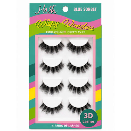 3D Wispy Wonders Blue Sorbet Lashes 4 Pack