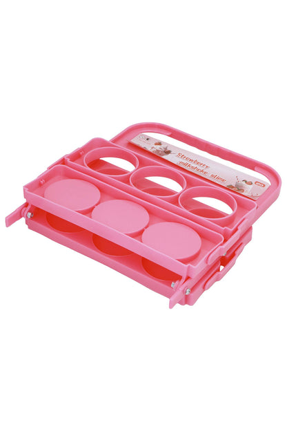 Strawberry Shimmery Slime Jar w/ Carrier - 12 Pcs: PINK / ONE SIZE