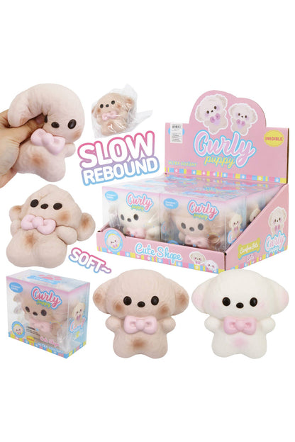Poodle Curly Dog Super Soft Slow Rising PU Foam Squishy: ASSORTED / ONE SIZE