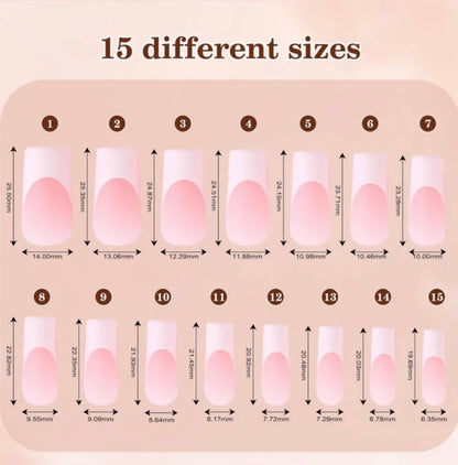 Bulk pack 150 piece coffin shaped press on nails