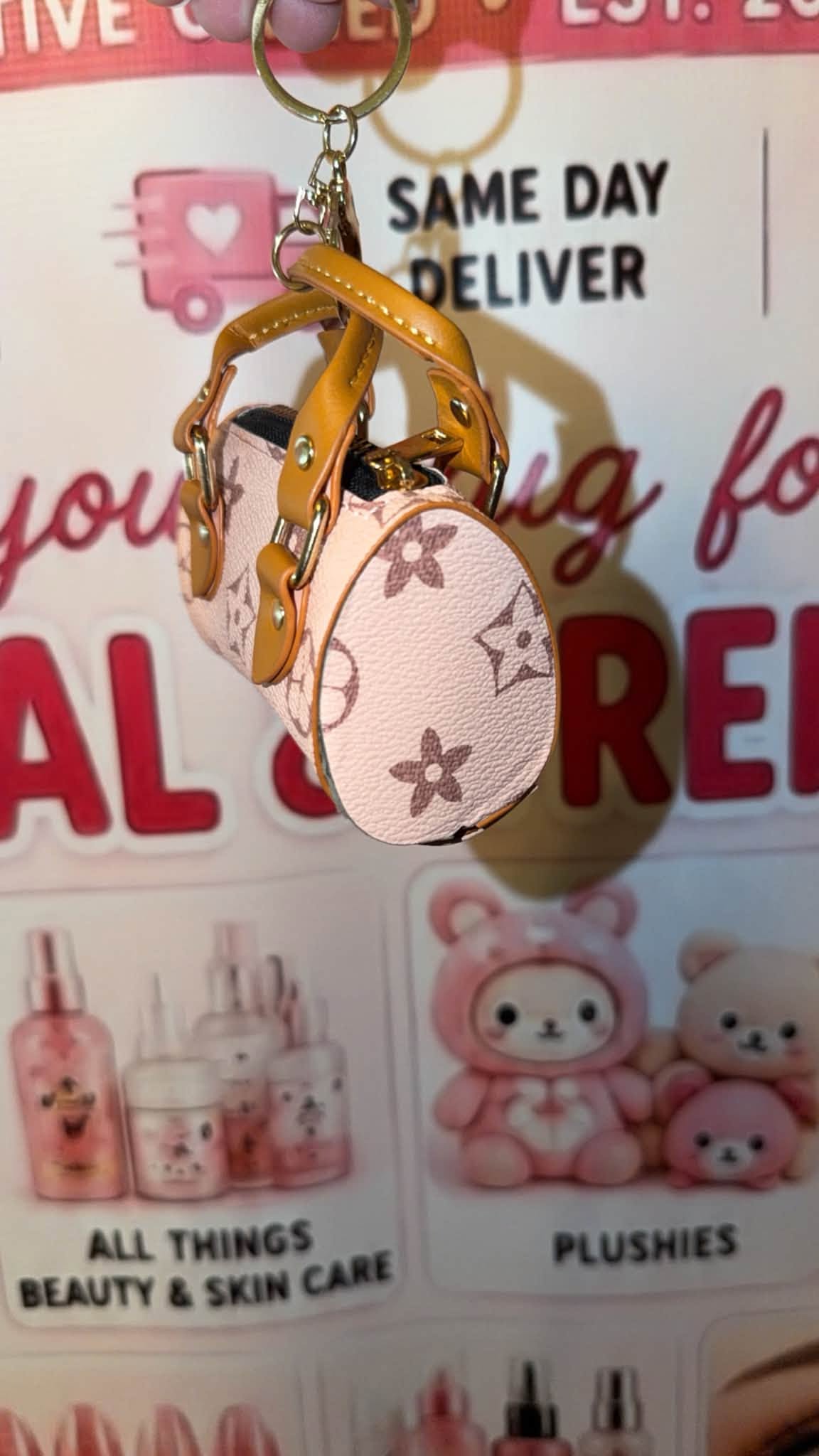 Inspired keychain mini bag