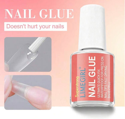 Nail glue- brush on xxtra hold