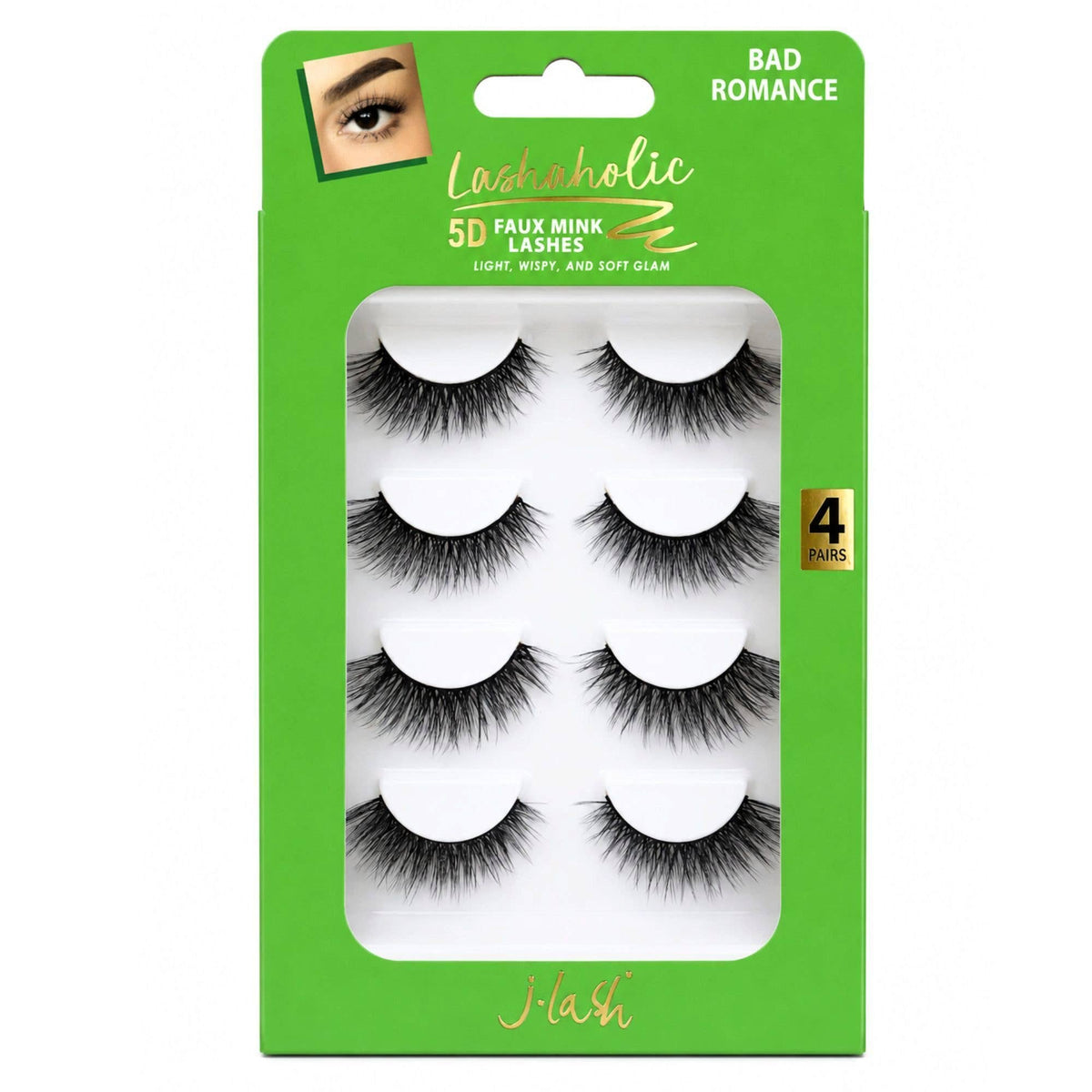 5D Faux Mink Lashaholic Bad Romance Lashes 4 Pack