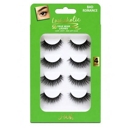 5D Faux Mink Lashaholic Bad Romance Lashes 4 Pack
