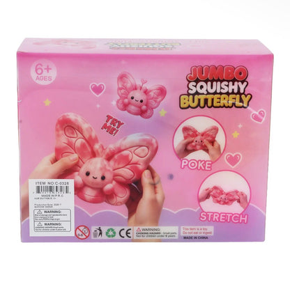 Jumbo 7 inch butterfly fluffy slime filled squishy