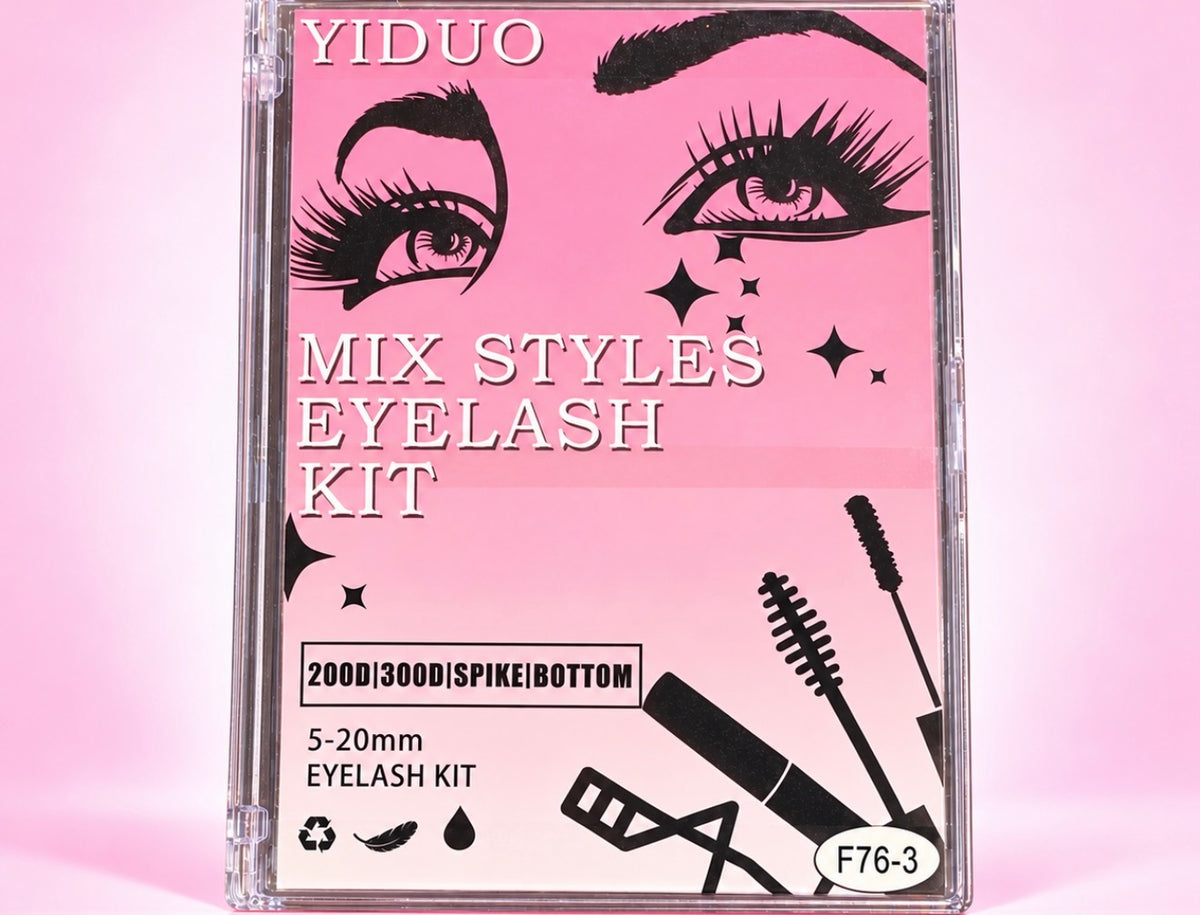 Spiky manga eyelash mix style extension kit 5–20 MM and 5–18 MM Spike
