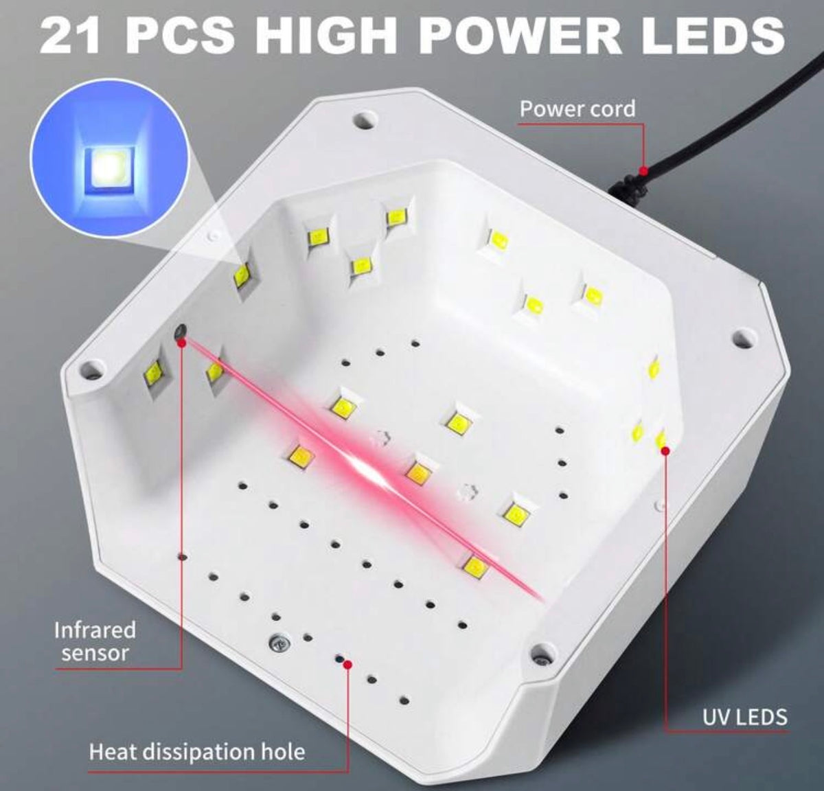 Professional UV nail lamp heart shaped novelty ￼