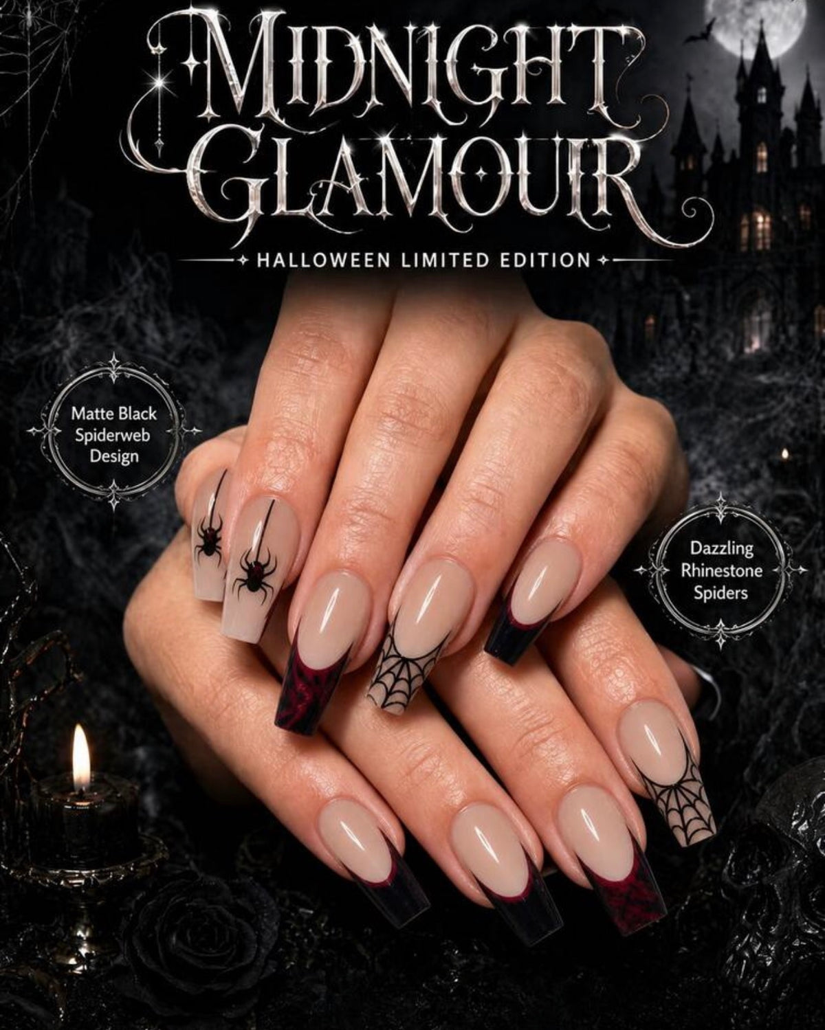 🌙 MIDNIGHT GLAMOUR COLLECTION 🌙

🎃 Halloween Limited Edition Press-On Nails