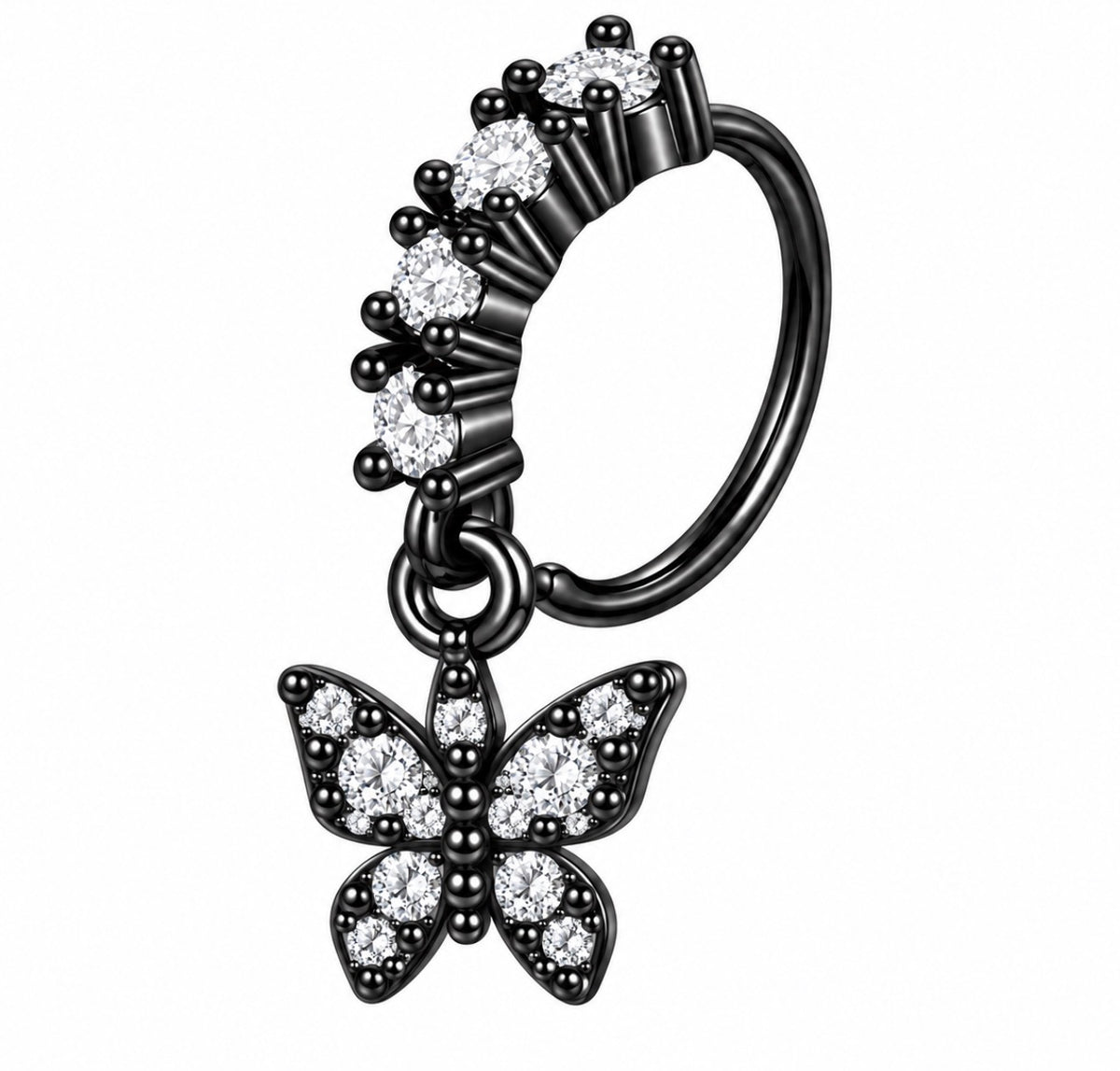 Dark fairy collection : nose hoop edition