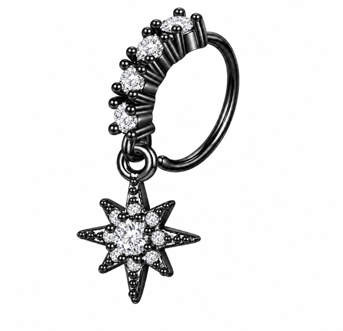 Dark fairy collection : nose hoop edition