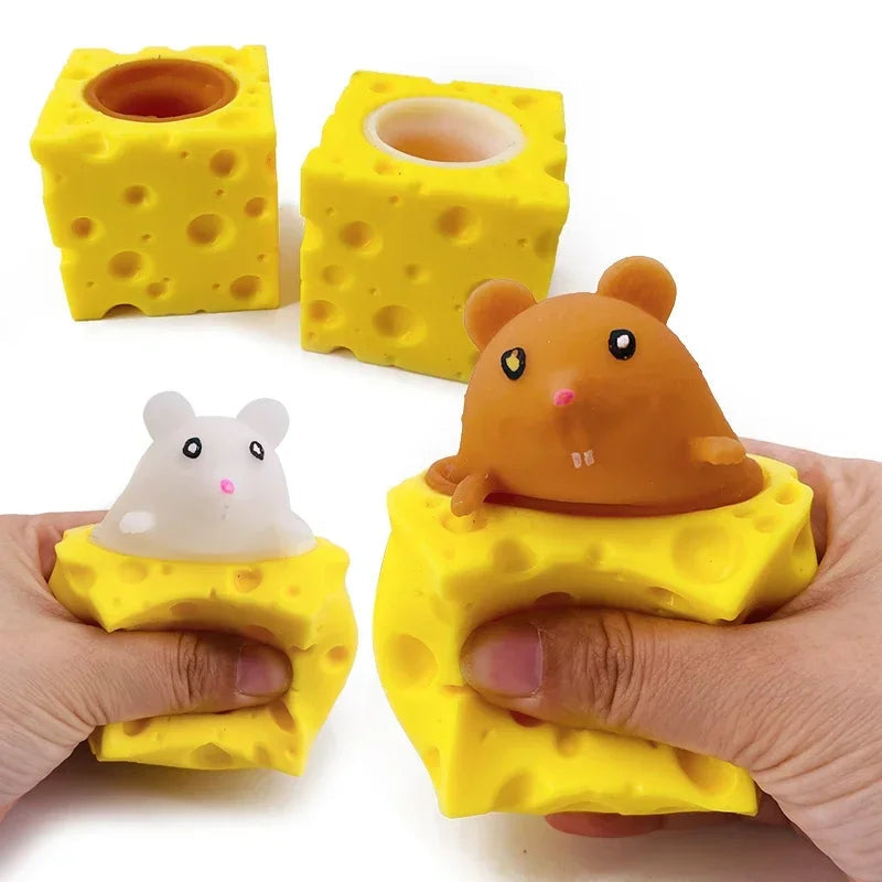 🧀🐭 Pop-Up Mouse Cheese Squishy