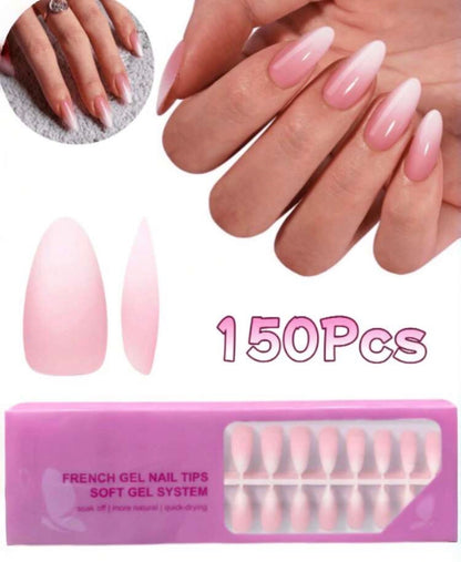 Bulk pack 150 piece almond shaped press on nail ￼