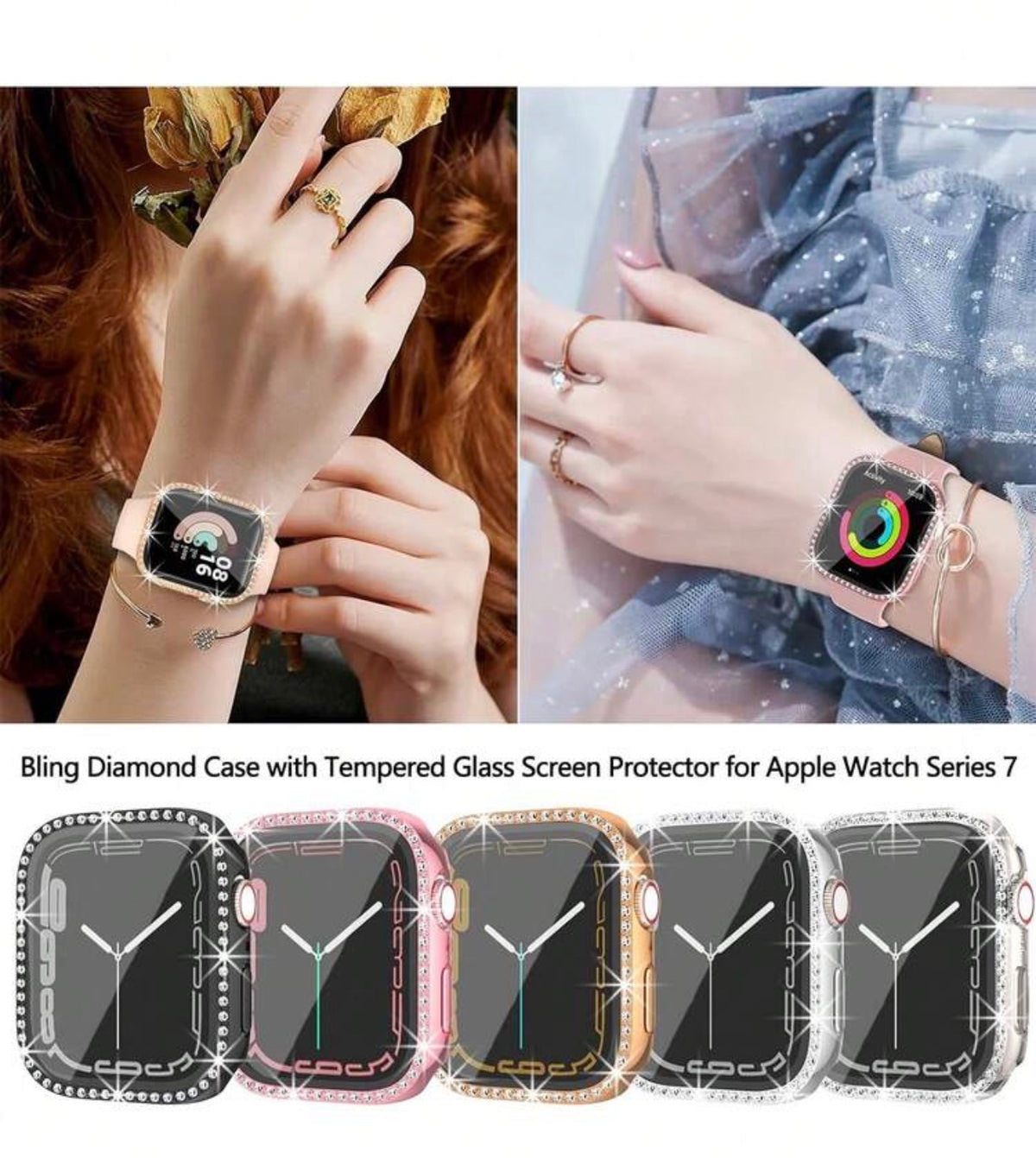 Diamond stud, Case series 10 46 MM Apple Watch screen protector ￼