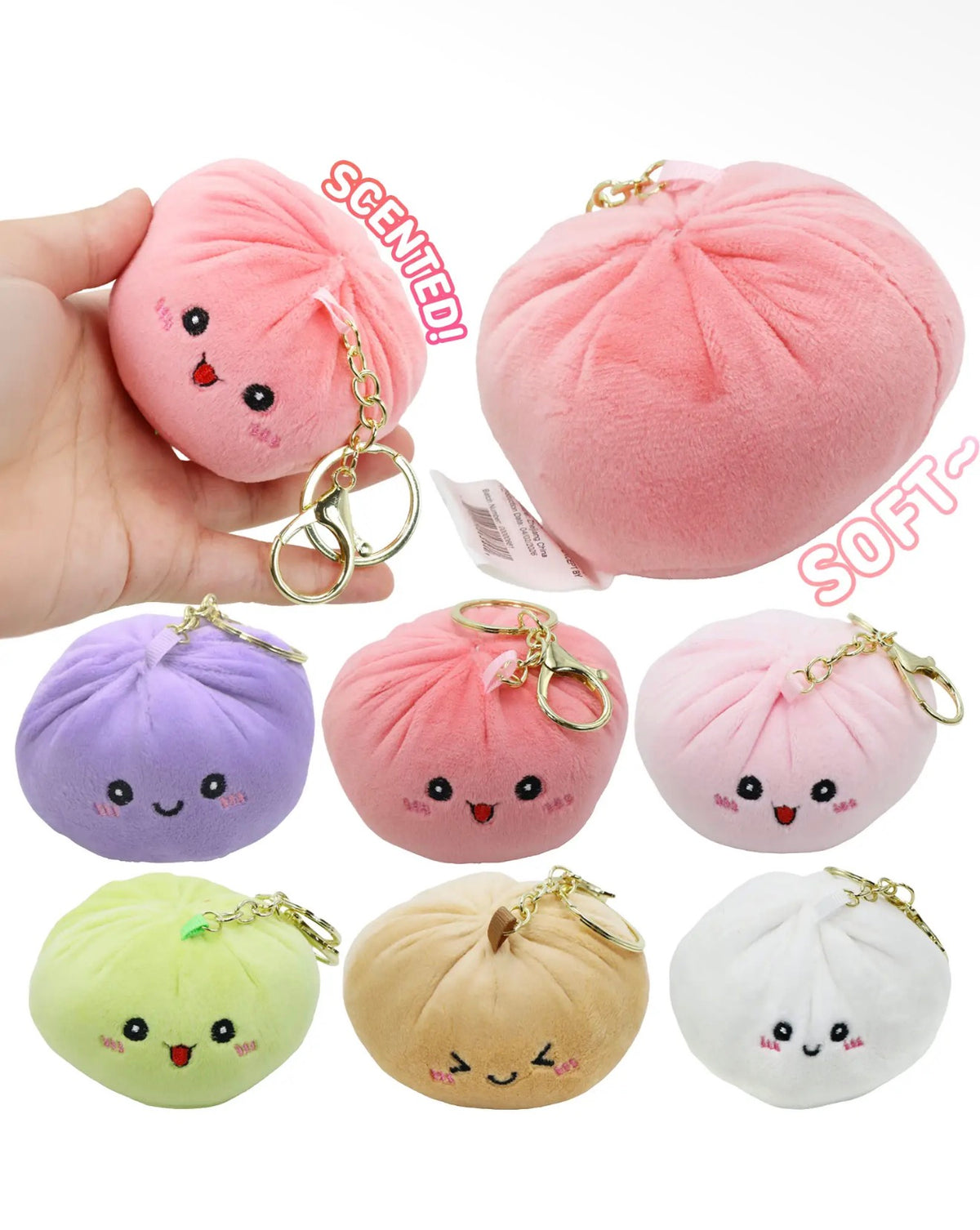 Scented dumpling keychains ￼