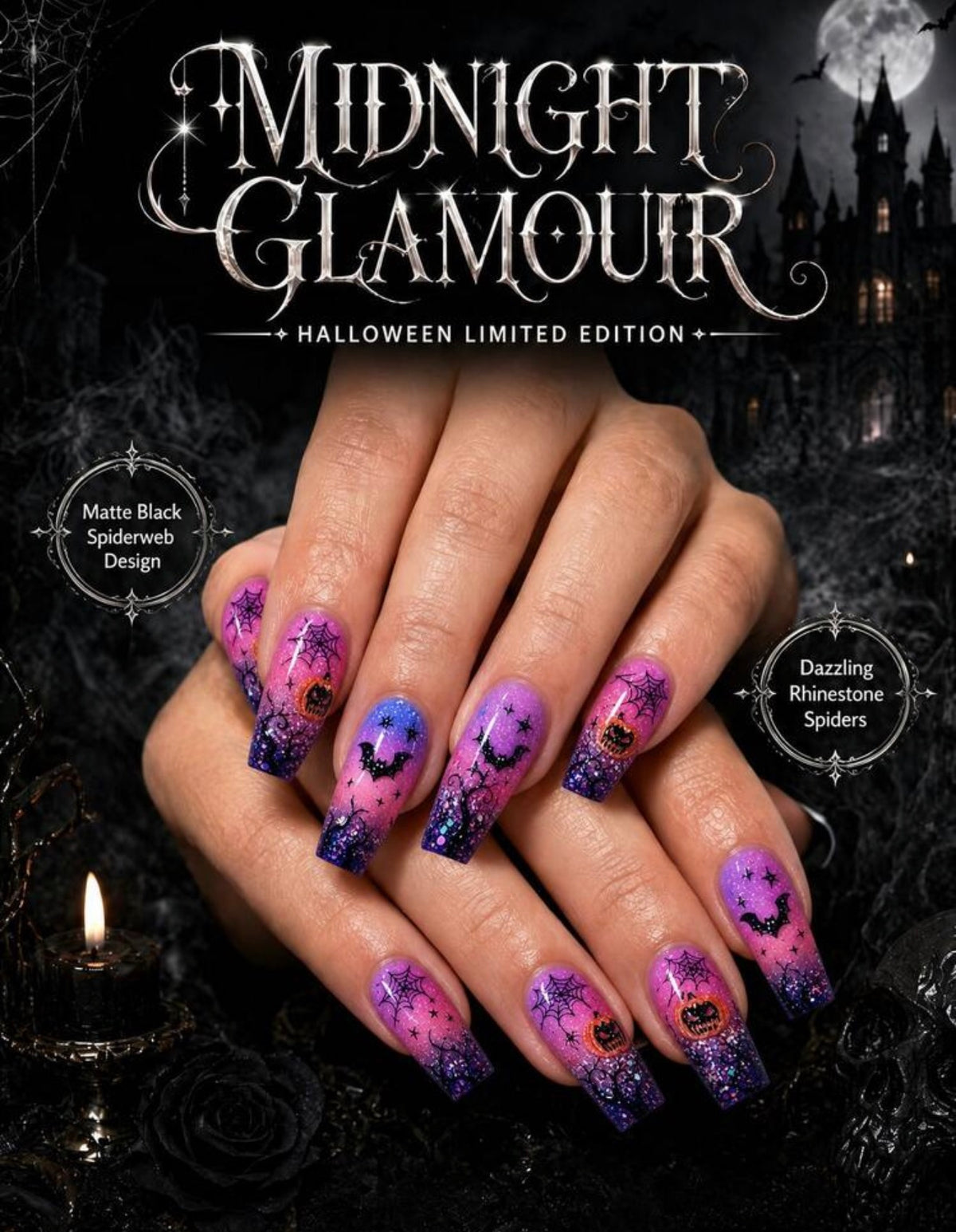 🌙 MIDNIGHT GLAMOUR COLLECTION 🌙

🎃 Halloween Limited Edition Press-On Nails