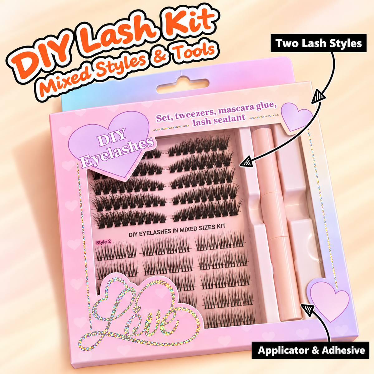 ￼3in1 DIY eyelash extensions, love💖✨