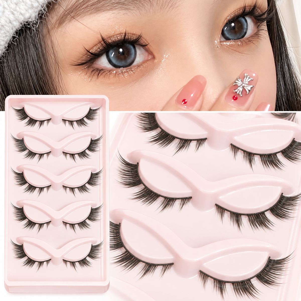 Angel wing eyelash style: gorgeous glam