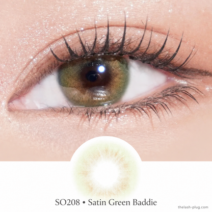 S0208- Satin green baddie-soft hydrophilic contact lens ￼