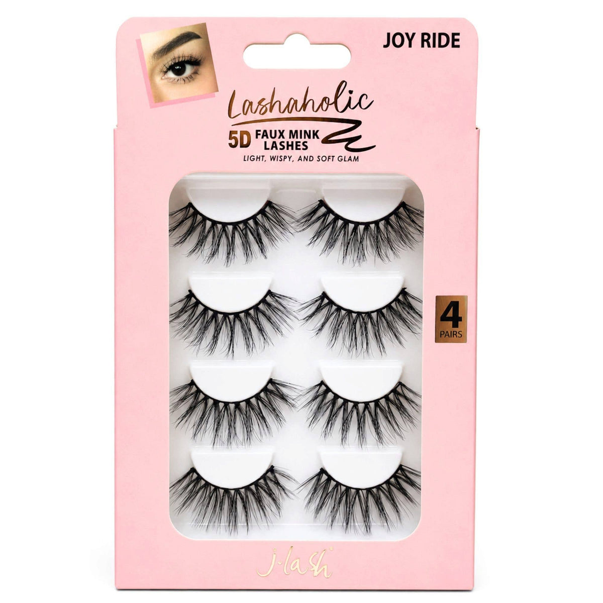 5D Faux Mink Lashaholic Joy Ride Lashes 4 Pack