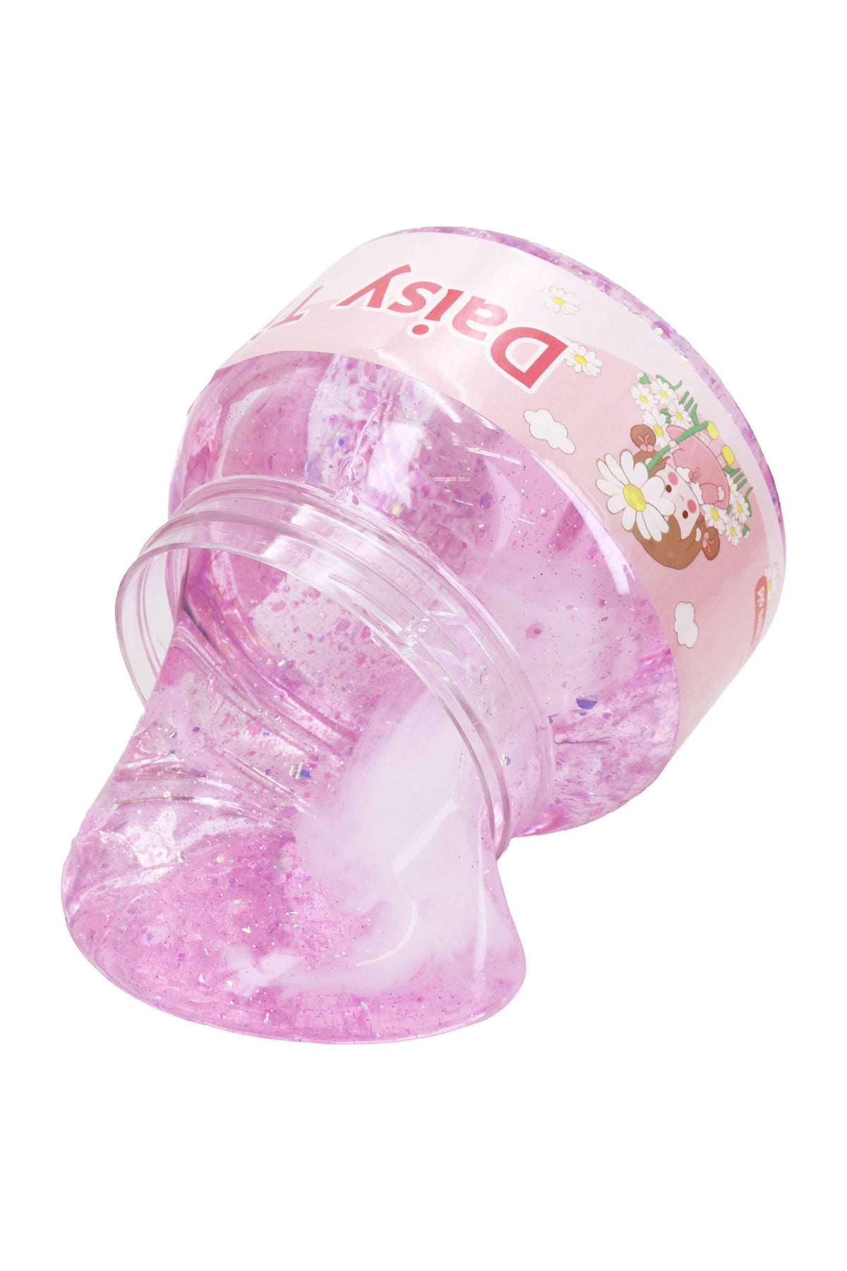 Daisy Flower Glittery Slime Jar -ASSORTED / ONE SIZE