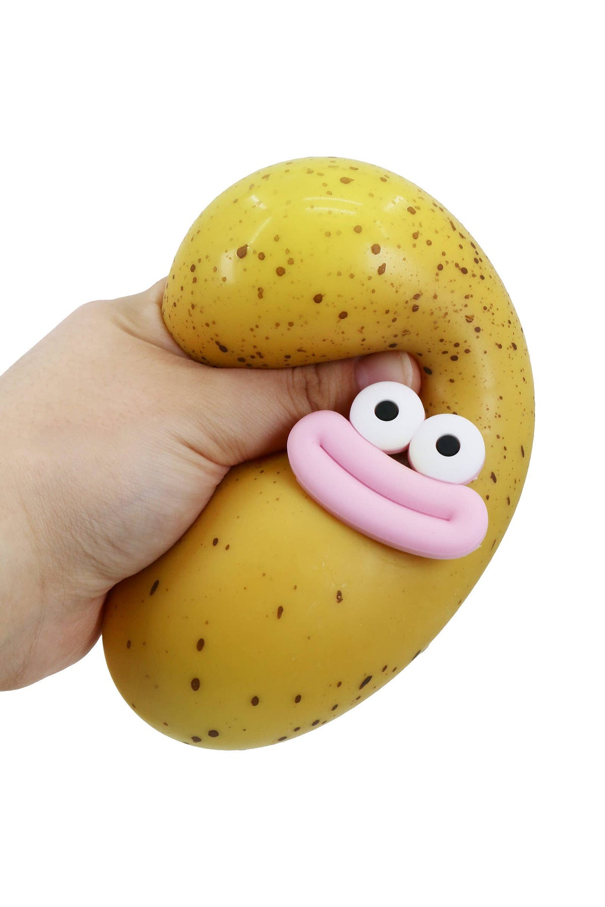 BIG Goofy Smile Potato Bun Fluffy Slime Filled Squishy: ASSORTED / ONE SIZE