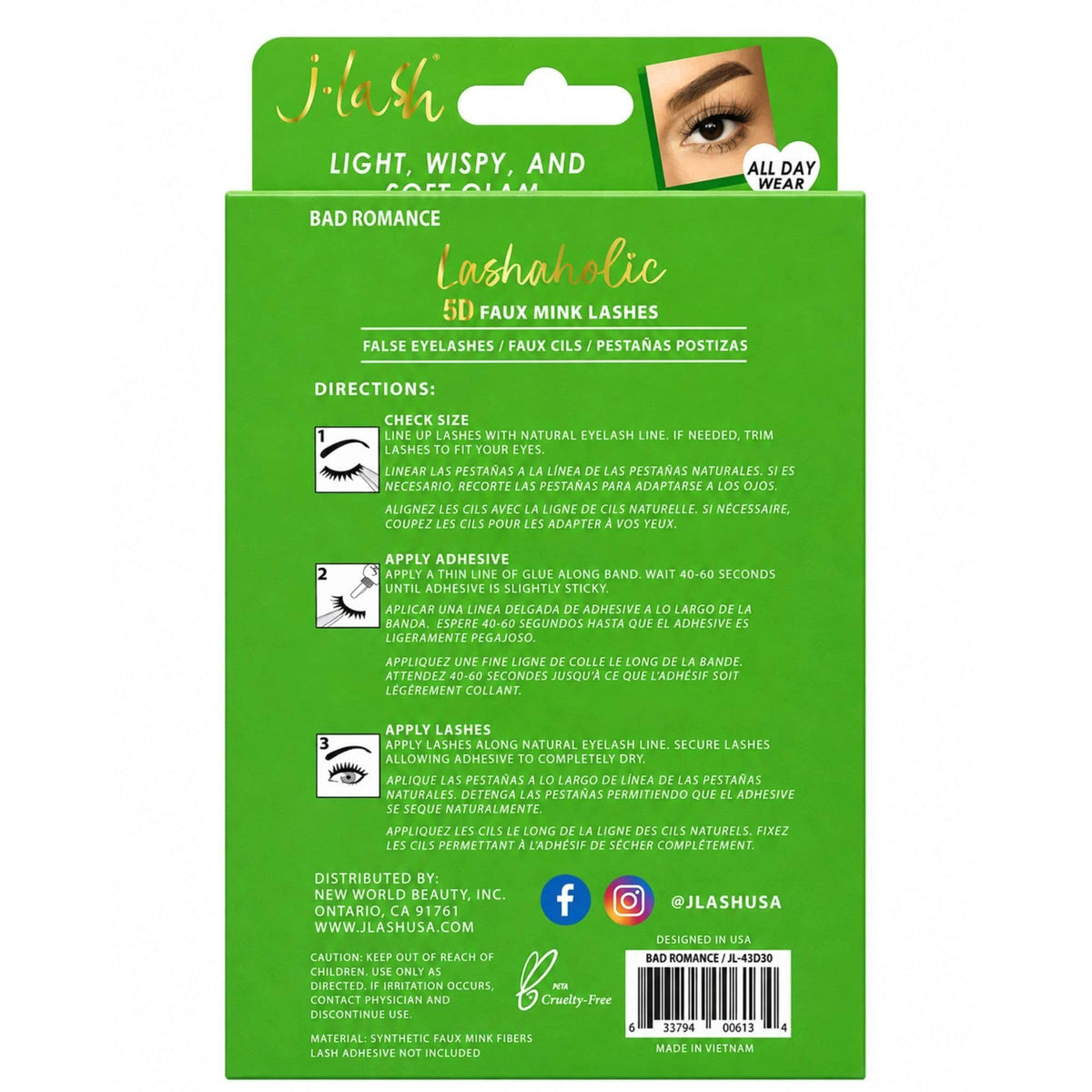 5D Faux Mink Lashaholic Bad Romance Lashes 4 Pack