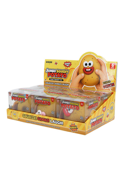BIG Goofy Smile Potato Bun Fluffy Slime Filled Squishy: ASSORTED / ONE SIZE