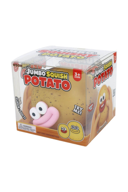 BIG Goofy Smile Potato Bun Fluffy Slime Filled Squishy: ASSORTED / ONE SIZE