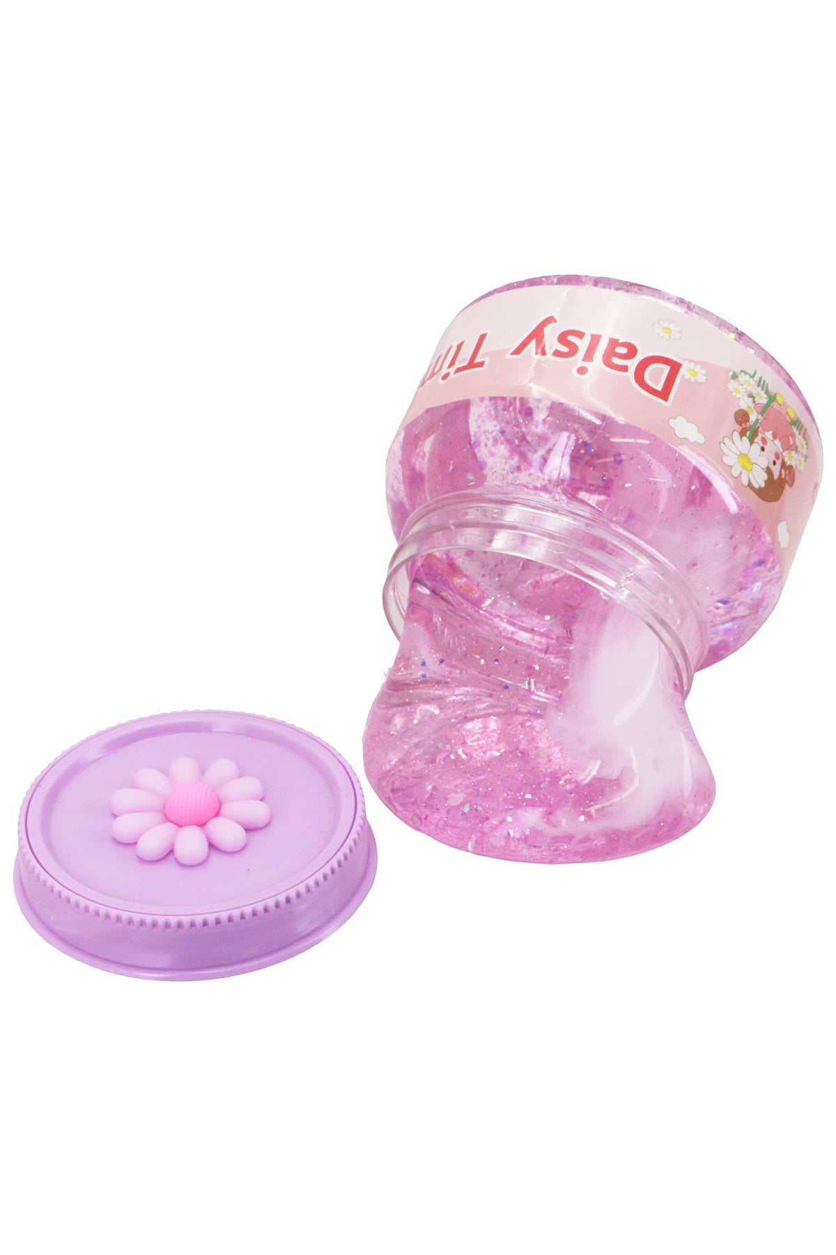 Daisy Flower Glittery Slime Jar -ASSORTED / ONE SIZE