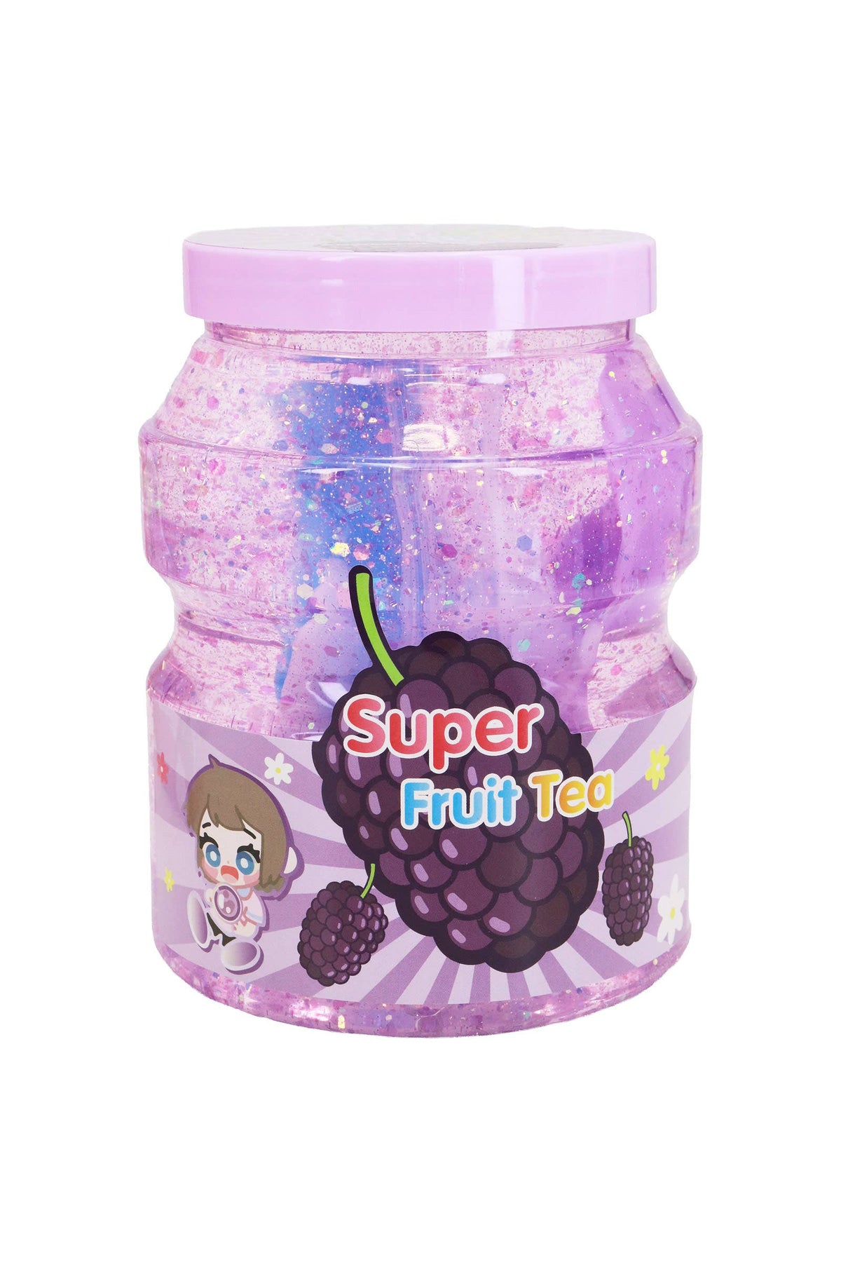 Super Fruit Tea Jumbo Glitter Slime Jar - 1Pcs: ASSORTED / ONE SIZE