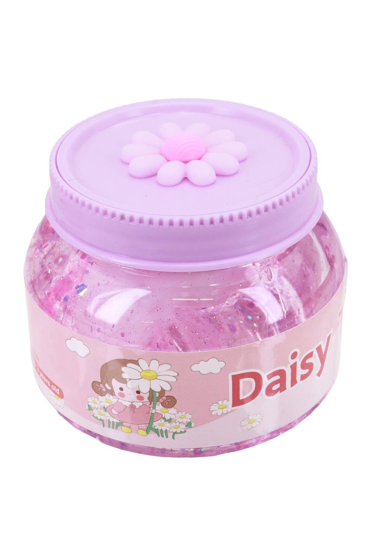 Daisy Flower Glittery Slime Jar -ASSORTED / ONE SIZE